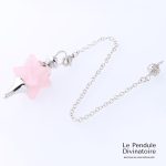 Pendule Merkaba Quartz Rose