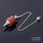 Pendule Anneaux Jaspe Rouge