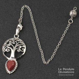 Pendule Arbre Jaspe Rouge