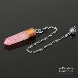 Pendule Crayon Quartz Rose