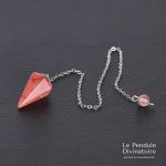 Pendule Hexagonal Tourmaline Rose