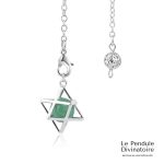 Pendule Merkaba métal Aventurine