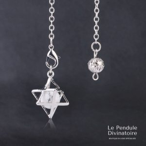 Pendule Merkaba Métal Howlite