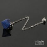 Pendule égyptien pyramide lapis lazuli - pendule divinatoire pierre précieuse