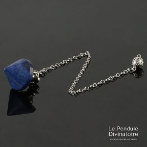 Pendule égyptien pyramide lapis lazuli - pendule divinatoire pierre précieuse