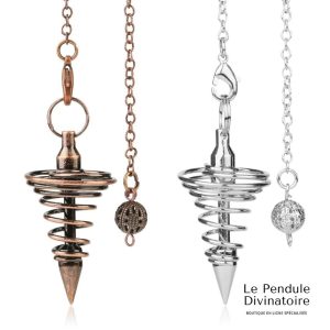 Deux pendules divinatoires spirale - radiesthésie avancée