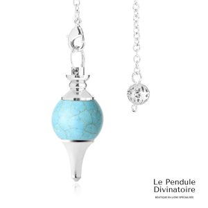 Pendule séphoroton turquoise - pendule divinatoire en pierre naturelle